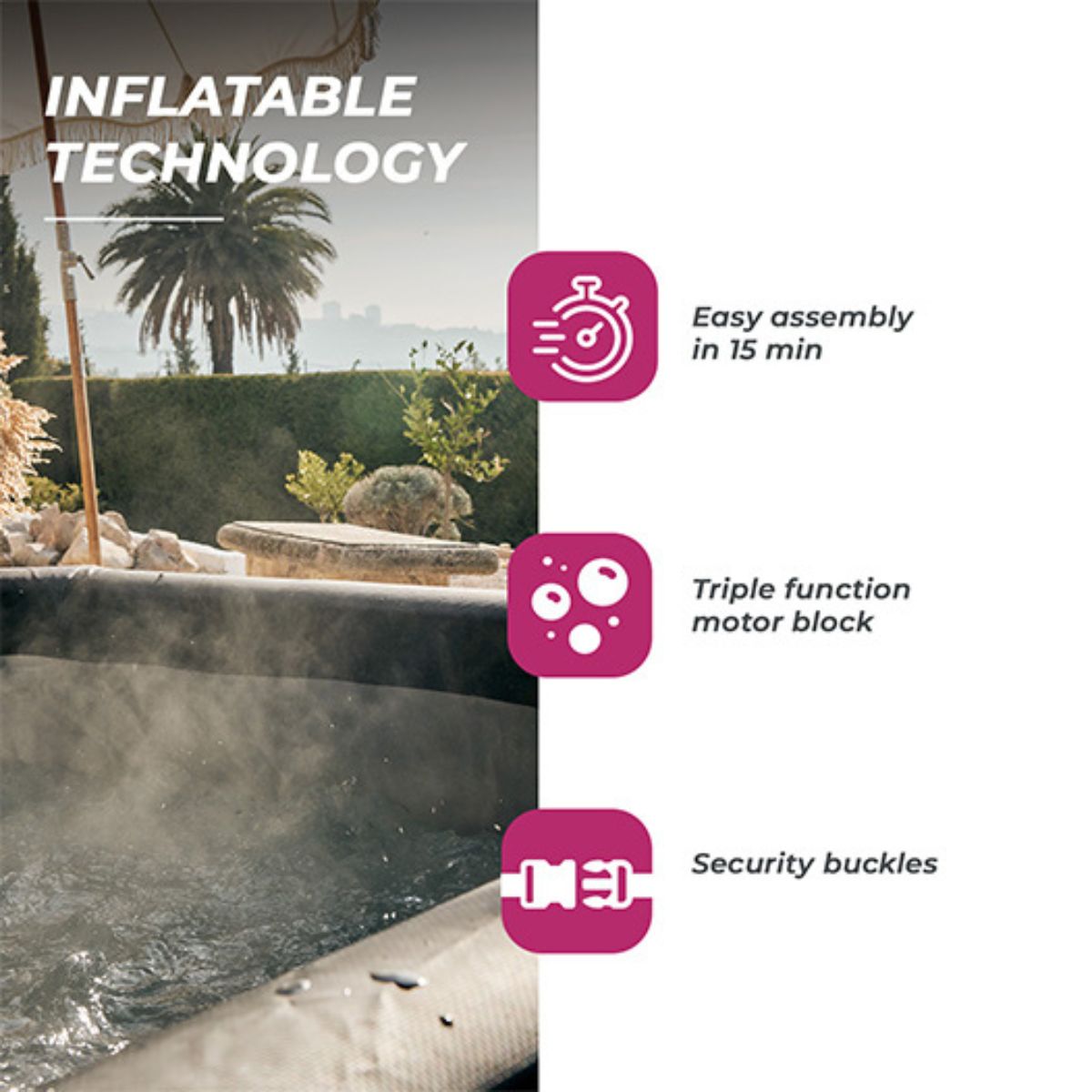 Spa gonflable pour 6 personnes - NetSpa Montana 6