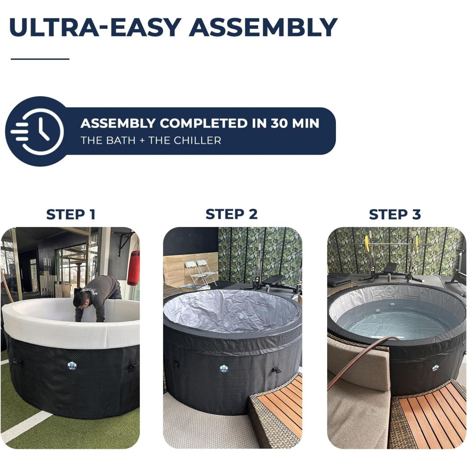 NetSpa Ice Vita Eisbad + Spa für 4 Personen mit Möbelset - multifunktional - 3kW