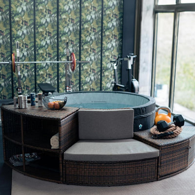 NetSpa Ice Vita ijsbad + spa voor 4 personen met meubelset - multifunctioneel - 3kW