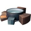 NetSpa Ice Vita ijsbad + spa voor 4 personen met meubelset - multifunctioneel - 5kW