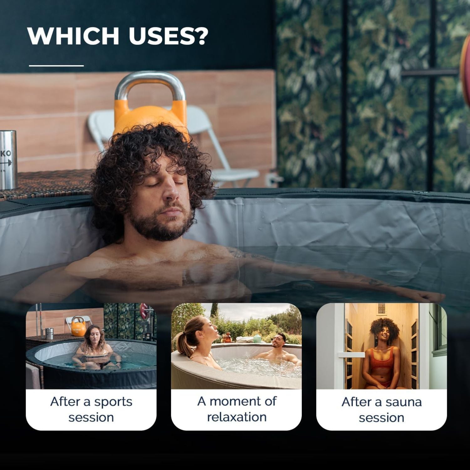 NetSpa Ice Vita Eisbad + Spa für 4 Personen mit Möbelset - multifunktional - 5kW