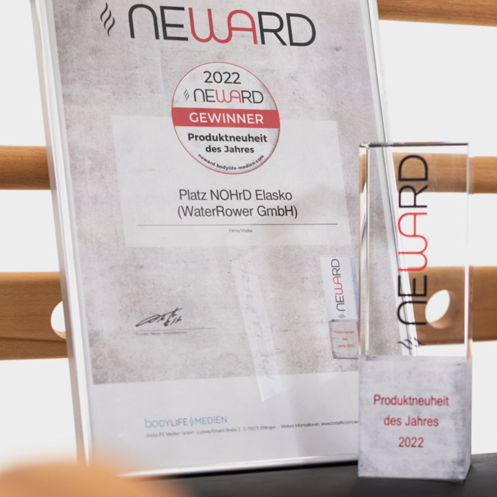 NOHRD Elasko Vintage Eiken - Verstelbaar frame voor stretching & balanstraining - Gebeitst eikenhout