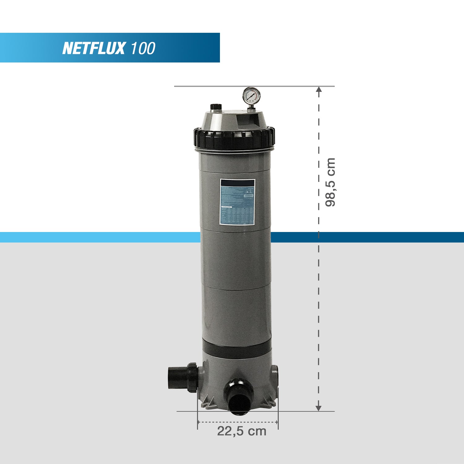 Poolex Netflux - Patroon filtersysteem / single-cartridge filtersysteem voor zwembad