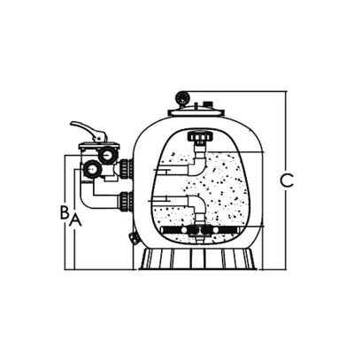 Poolex Opti Side - zandfilter voor zwembad (side-mount)