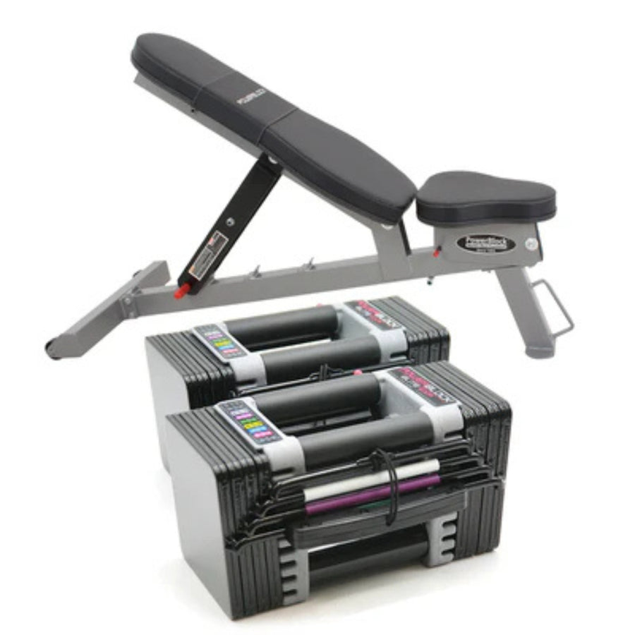 Powerblock Training Pack 3 - PBPACK3 - Trainingsbank & PowerBlock Sport EXP 5-50 Set