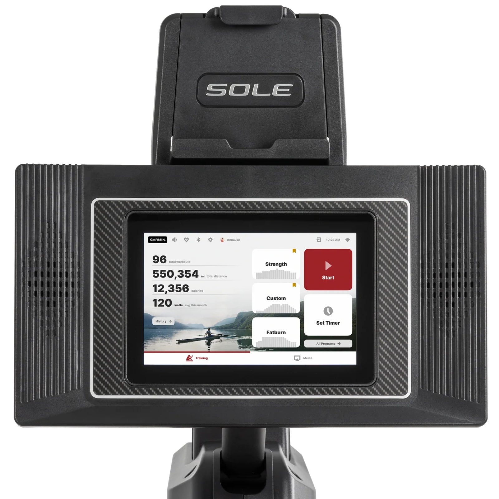 Rameur Sole Fitness SR550 avec console de divertissement