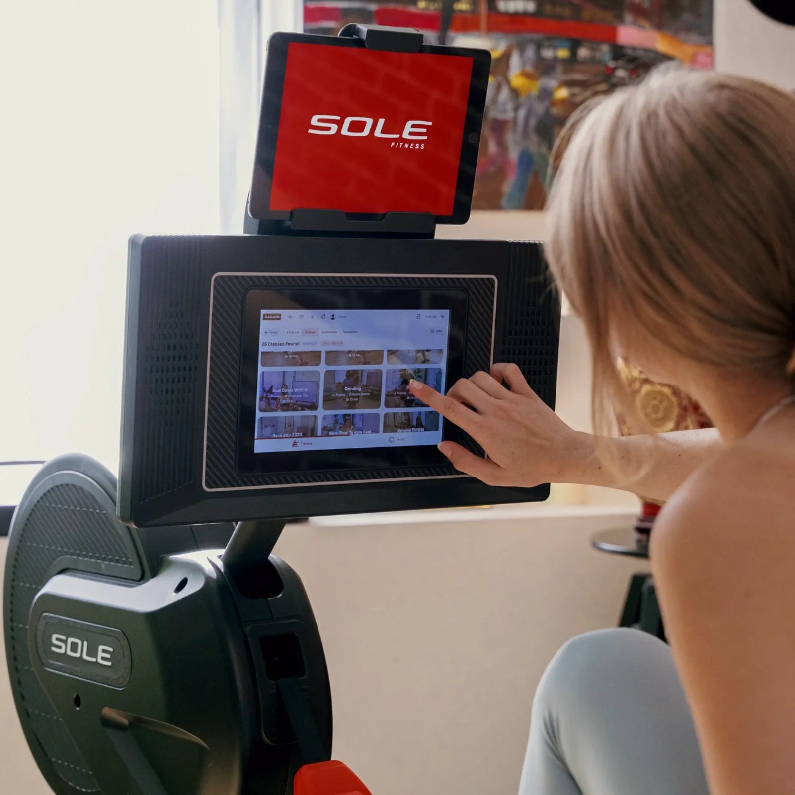 Rameur Sole Fitness SR550 avec console de divertissement