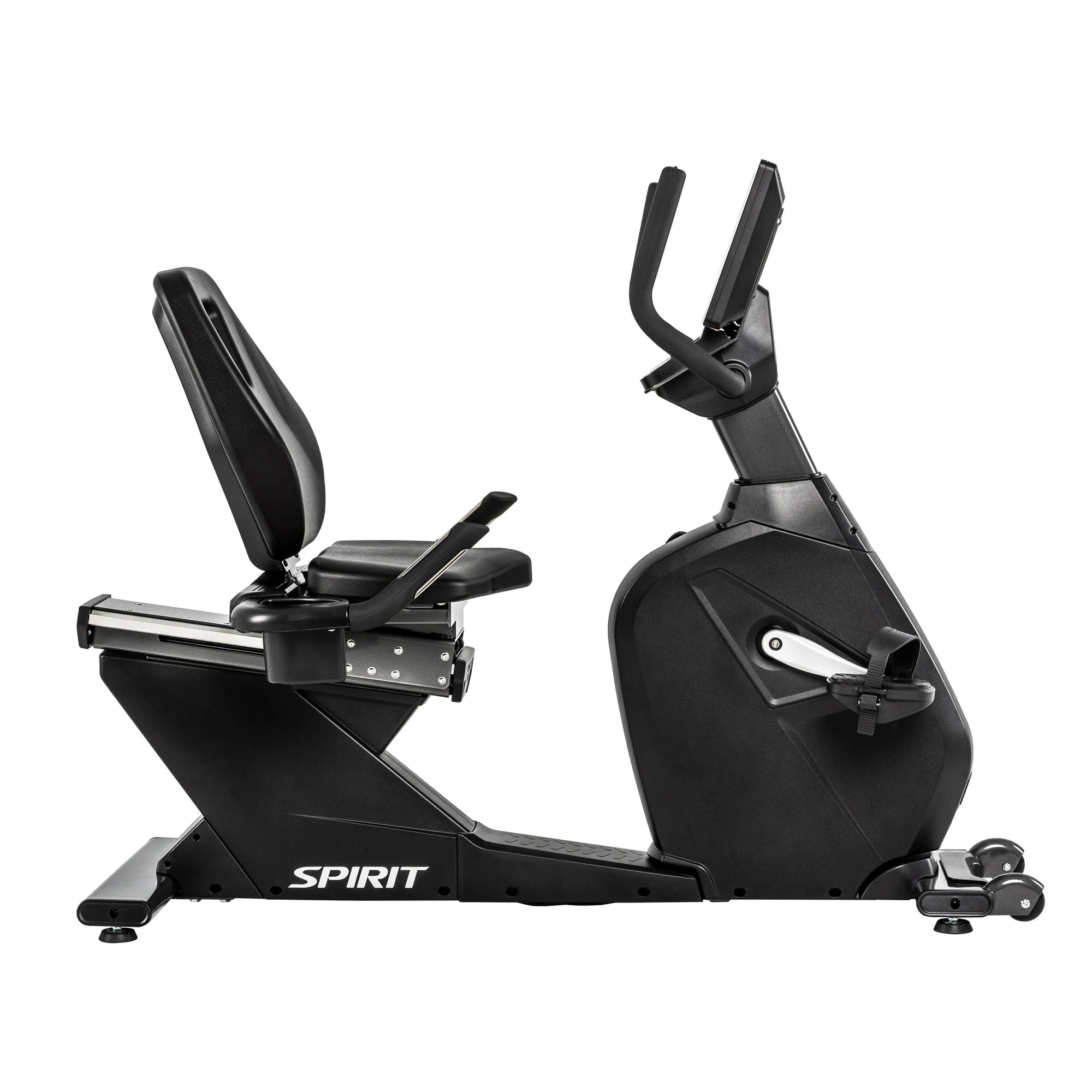 Spirit Fitness CR1000ENT Phantom - Vélo d'appartement semi-allongé professionnel avec écran de divertissement tactile - Installation gratuite à domicile