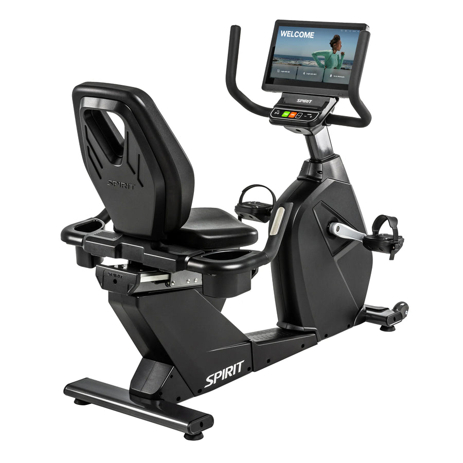 Spirit Fitness CR1000ENT Phantom - Professionele ligfiets hometrainer met touchscreen entertainment scherm - Gratis montage aan huis
