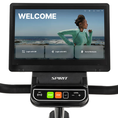 Spirit Fitness CR1000ENT Phantom - Professionele ligfiets hometrainer met touchscreen entertainment scherm - Gratis montage aan huis