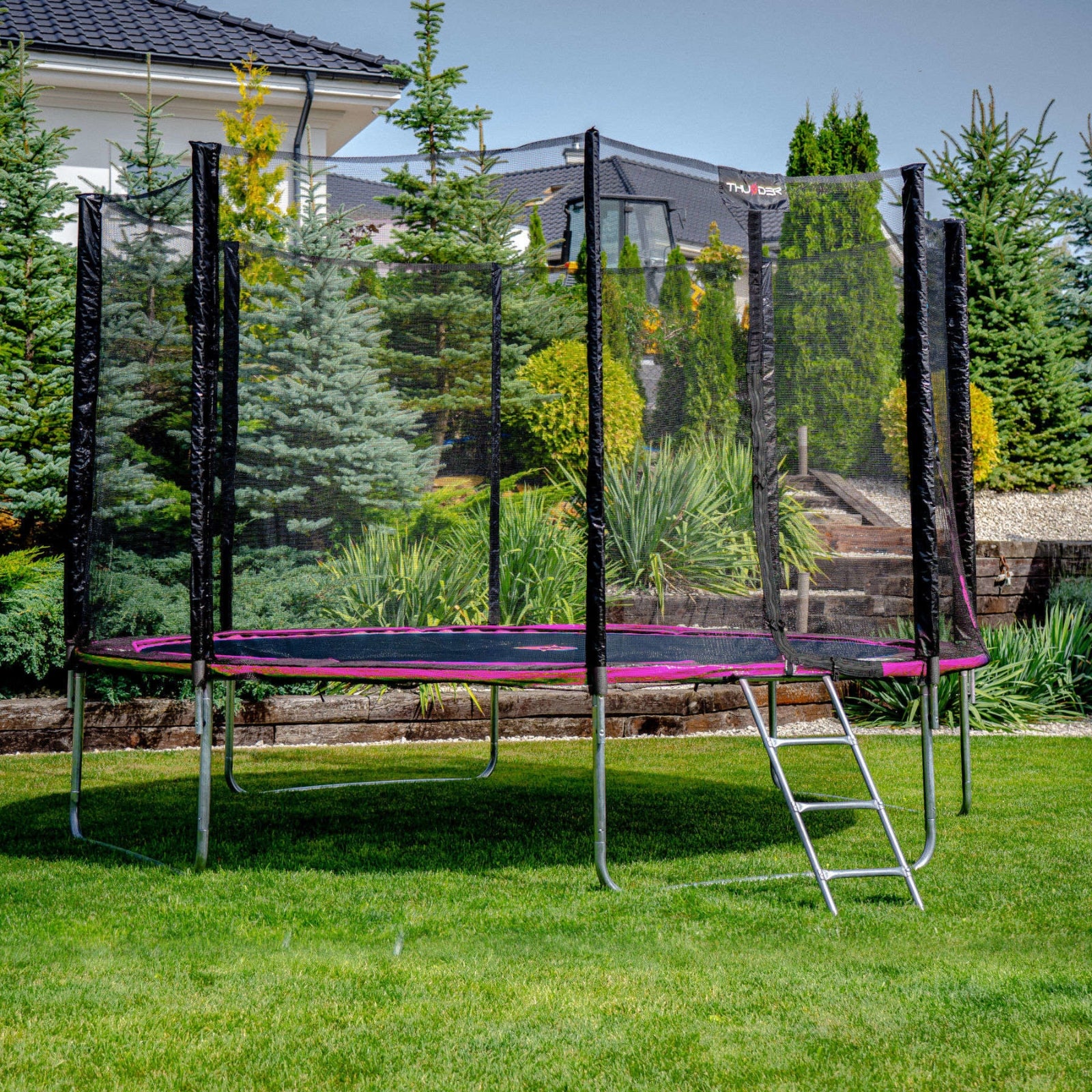 Thunder Epic opbouw trampoline rond (Ø244 cm) met net - 2 kleuren