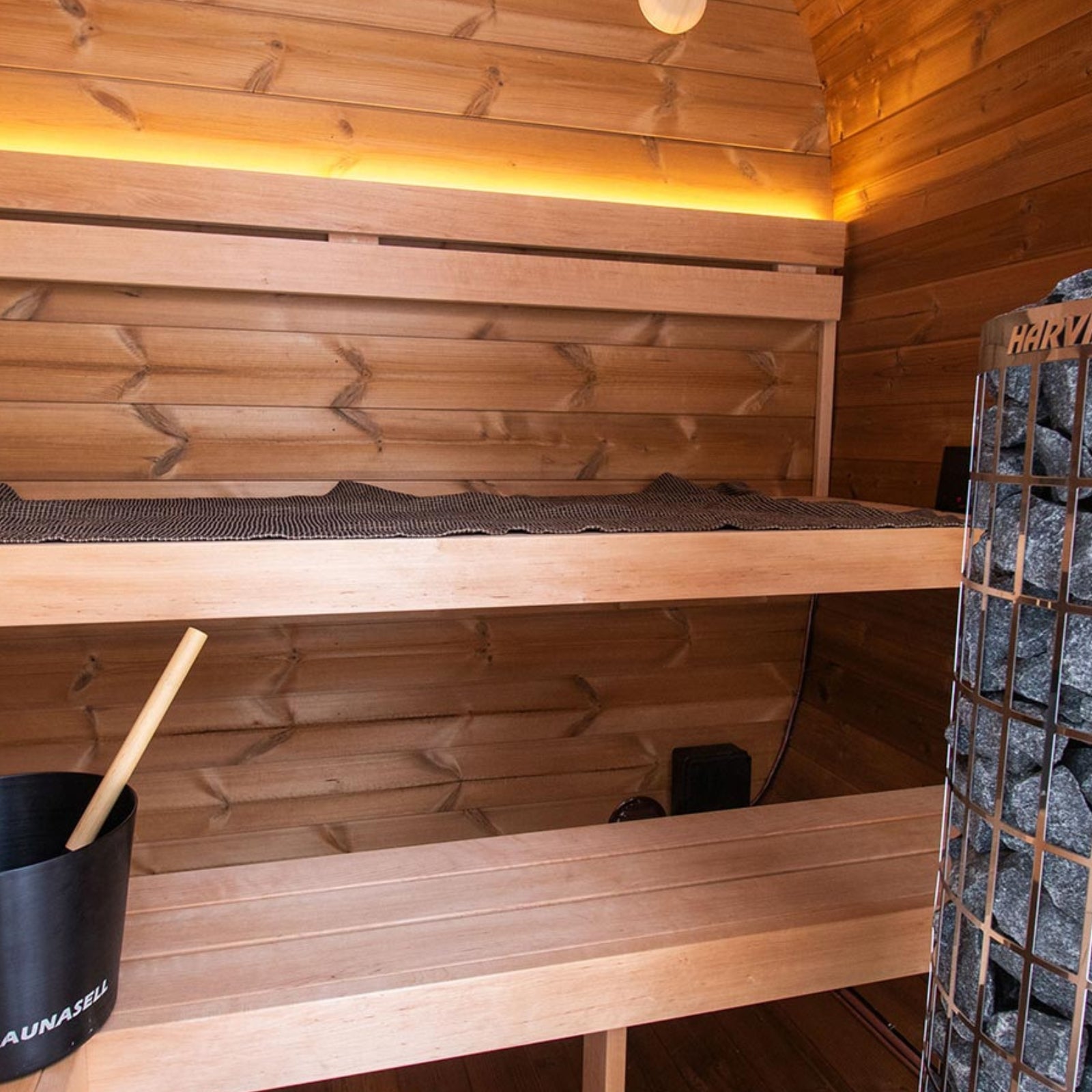 Sauna extérieur pour 4 personnes - Holl's Black Cube Onyxia Thermowood