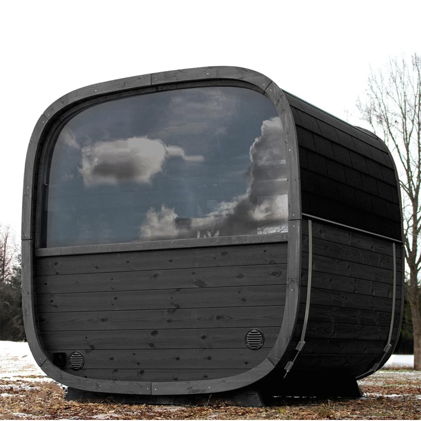 Sauna extérieur pour 4 personnes - Holl's Black Cube Onyxia Thermowood