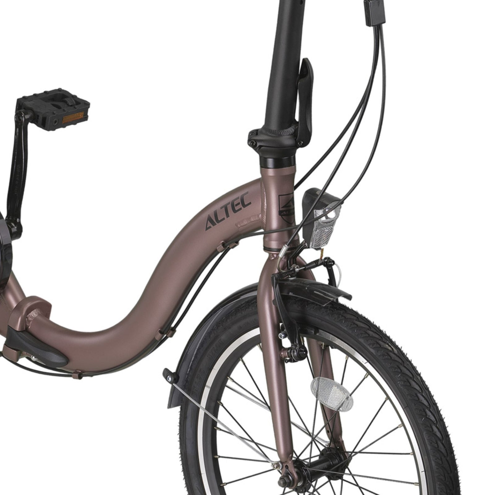 Altec Comfort vouwfiets - Unisex 6V V-Brakes terracotta 39 cm 20 inch