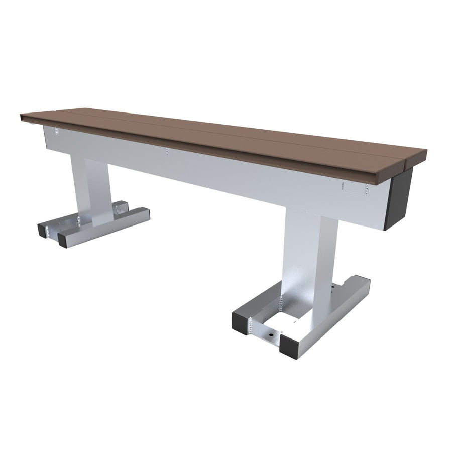 Aluminium sportveld trainersbank voor 3 personen - Alusport - 1,42 x 0,46 m