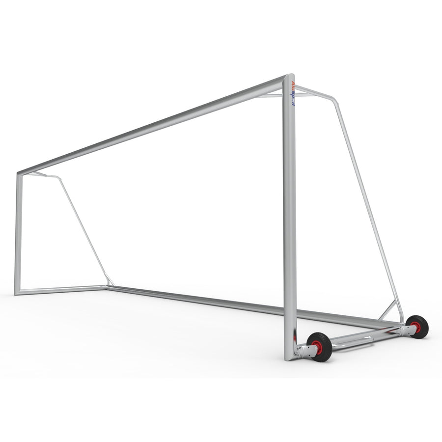Professioneel aluminium senior voetbaldoel met wielen - Alusport TPW720_WS - 732 x 244 cm - incl. net