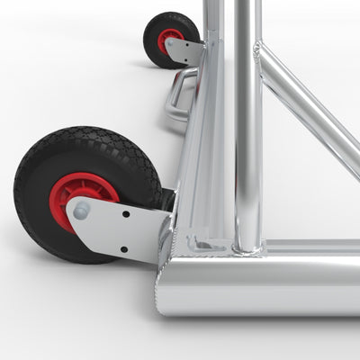 Professioneel aluminium senior voetbaldoel met wielen - Alusport TPW720_WS - 732 x 244 cm - incl. net