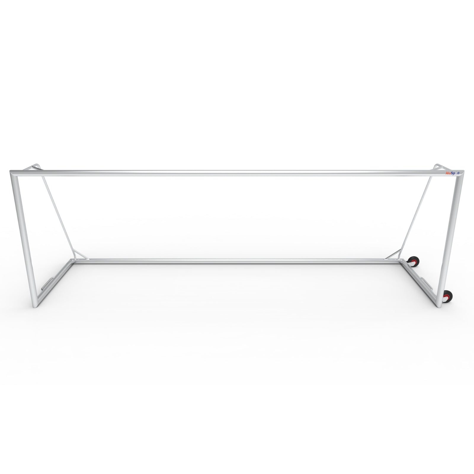 Professioneel aluminium senior voetbaldoel met wielen - Alusport TPW720_WS - 732 x 244 cm - incl. net