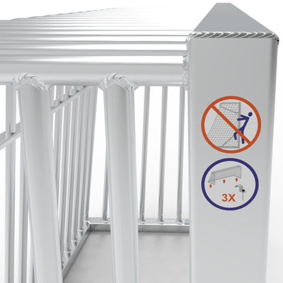 Middelgroot anti-vandalisme aluminium voetbaldoel - Alusport AA180 - 1.8 x 1.2 m