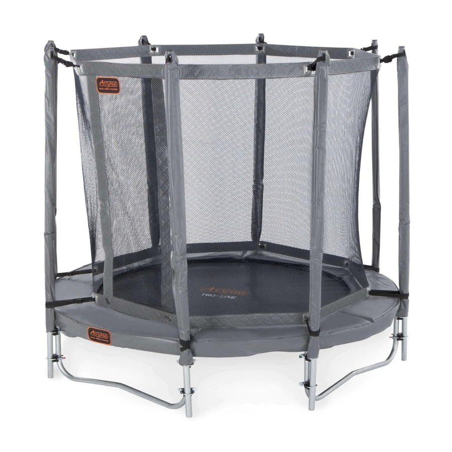 Avyna Pro-Line opbouw trampoline rond (Ø200 cm) met veiligheidsnet - grijs - met gratis afdekhoes