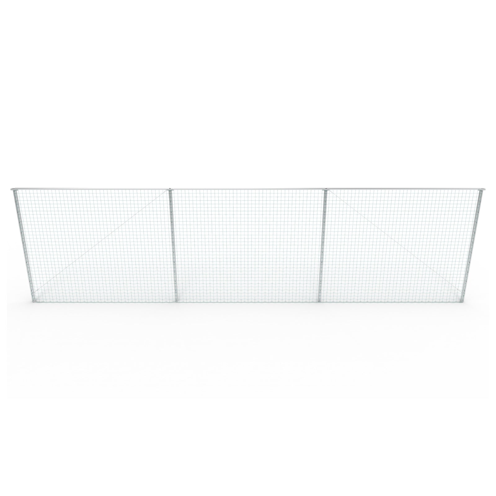 Professionele aluminium ballenvanger voor sportveld - Alusport BV001 - 15 x 4 m - incl. net en palen