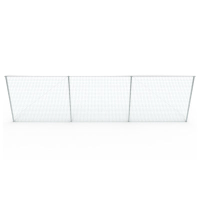 Professionele aluminium ballenvanger voor sportveld - Alusport BV001 - 15 x 4 m - incl. net en palen