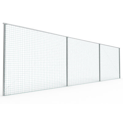 Professionele aluminium ballenvanger voor sportveld - Alusport BV001 - 15 x 4 m - incl. net en palen
