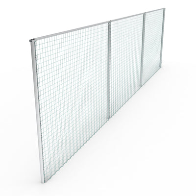 Professionele aluminium ballenvanger voor sportveld - Alusport BV001 - 15 x 4 m - incl. net en palen