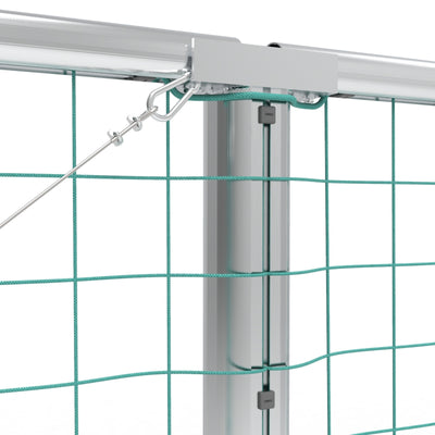 Professionele aluminium ballenvanger voor sportveld - Alusport BV001 - 15 x 4 m - incl. net en palen