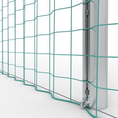 Professionele aluminium ballenvanger voor sportveld - Alusport BV001 - 15 x 4 m - incl. net en palen