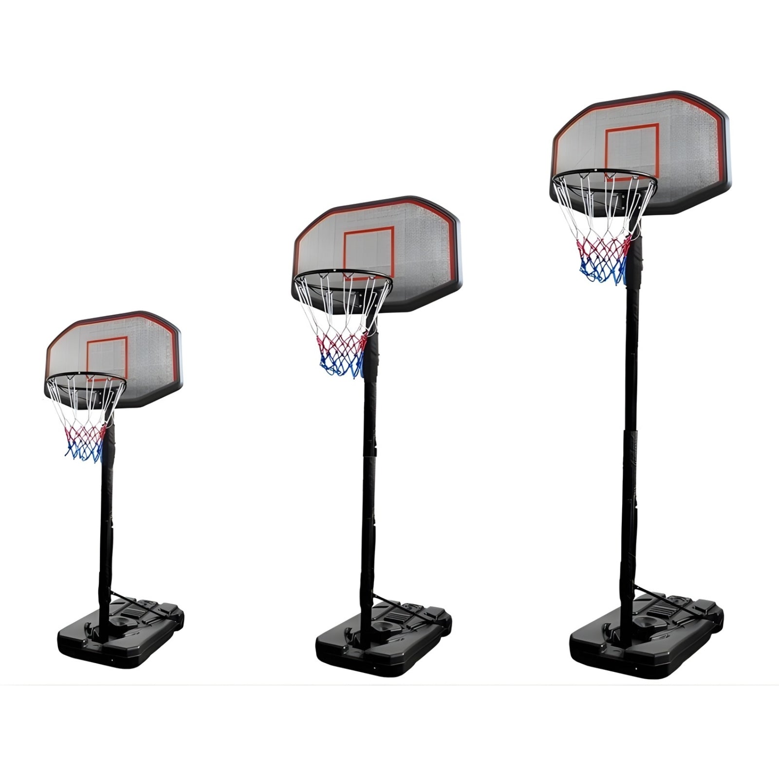 Basketbalpaal (verplaatsbaar) - In hoogte verstelbaar 200-300 cm