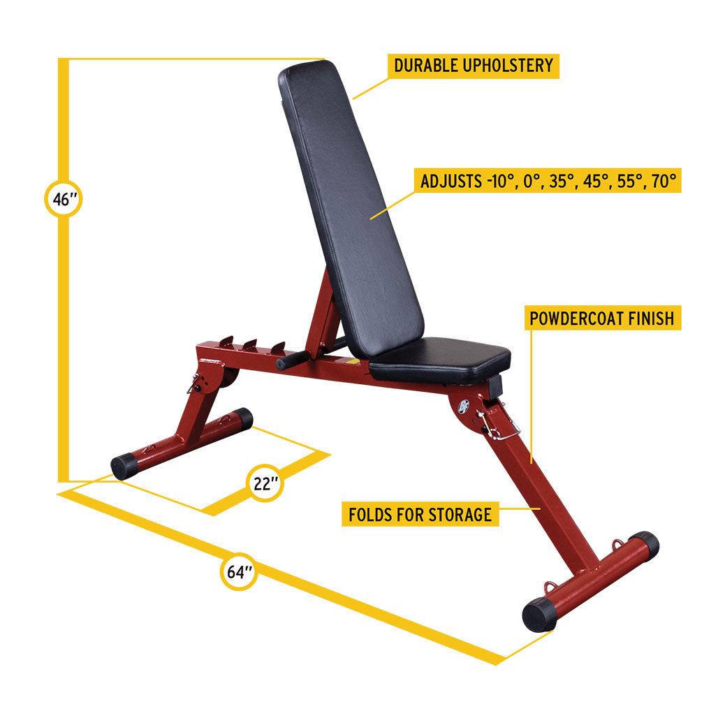 Best Fitness BFFID10 verstelbare fitness bench - Incline / flat / decline