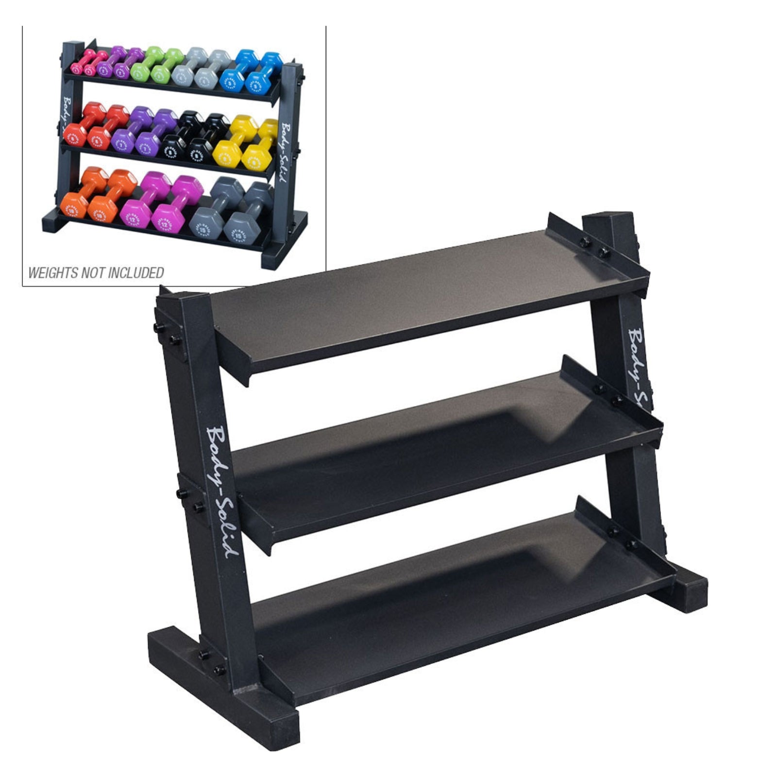 Body-Solid GDR34B - Opslagsysteem voor dumbbells (drielaags)