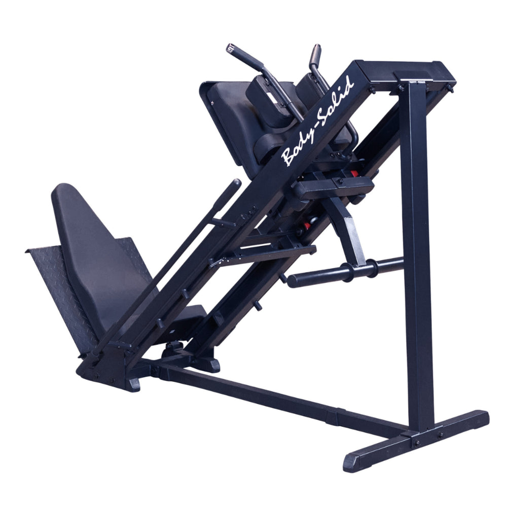 Leg Press / Hack Squat - Body-Solid GLPH1100-25SB Zwart - Plate Loaded - Met adapters voor 25 mm schijven