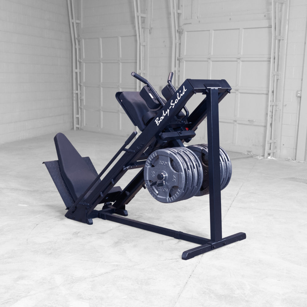 Leg Press / Hack Squat - Body-Solid GLPH1100-25SB Zwart - Plate Loaded - Met adapters voor 25 mm schijven