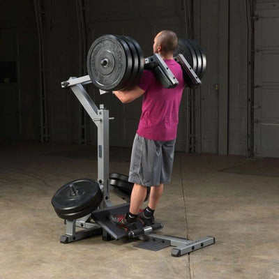 Squat & Calf Machine - Plate Loaded - Body-Solid GSCL360B zwart