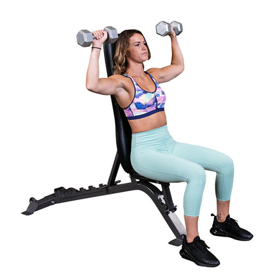Body-Solid Powerline PFI150 - Banc de musculation pliable et réglable - Incliné/plat