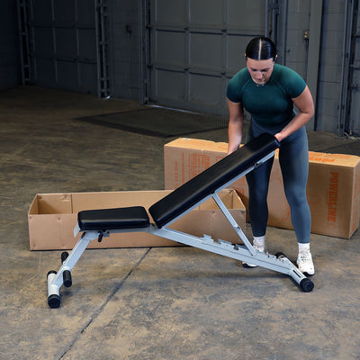 Body-Solid Powerline PFID125X - Verstelbare & volledig inklapbare halterbank - Incline / flat / decline