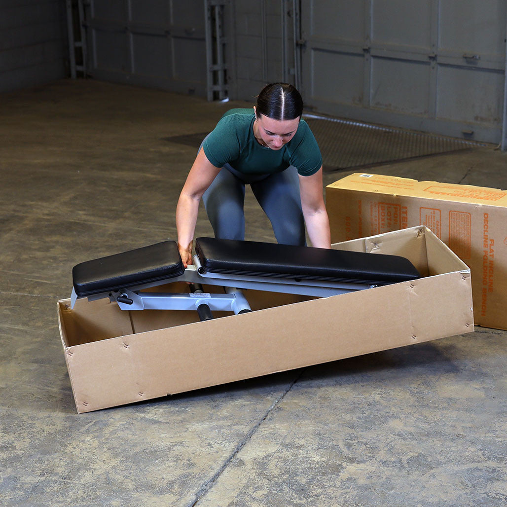 Body-Solid Powerline PFID125X - Verstelbare & volledig inklapbare halterbank - Incline / flat / decline