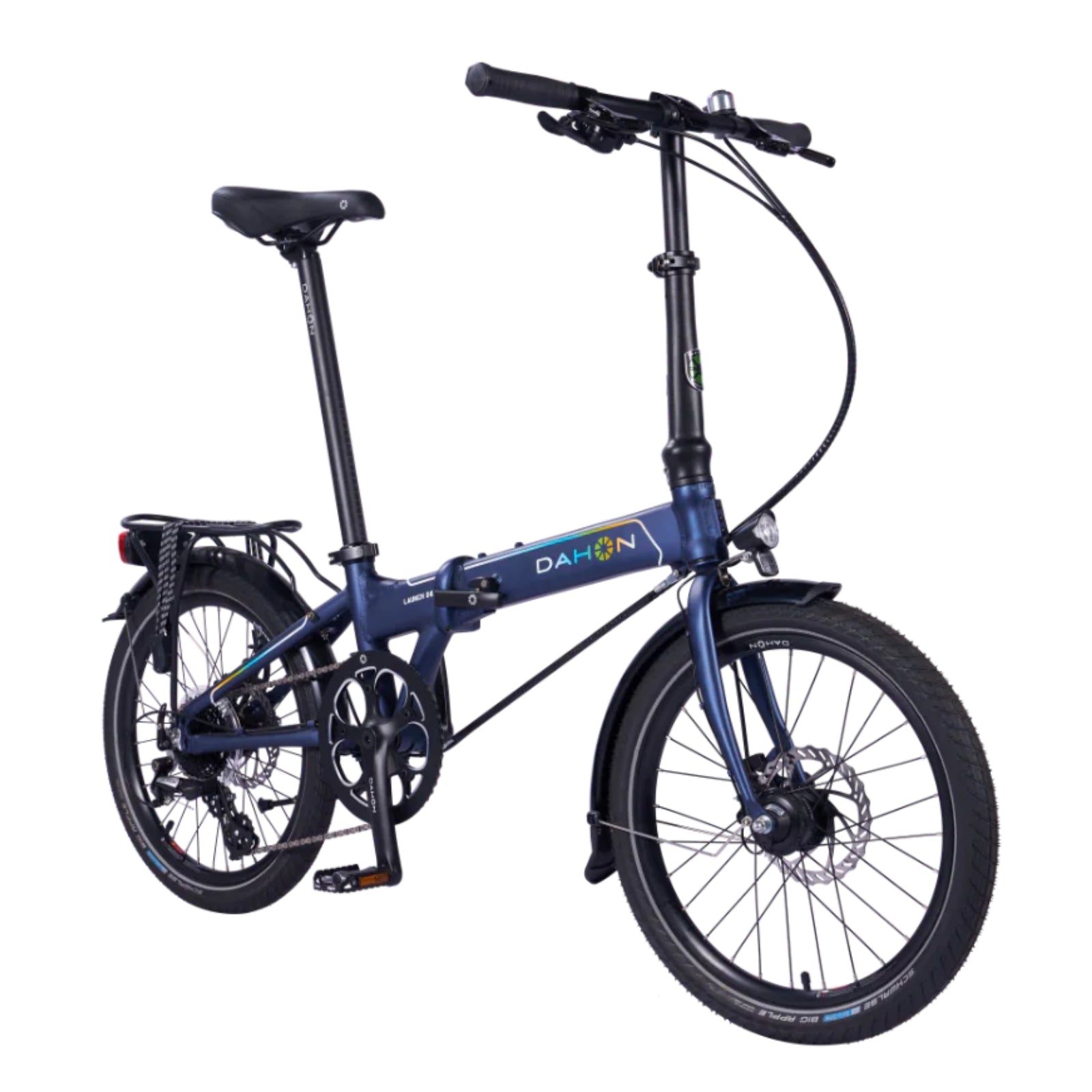 Vouwfiets - Dahon Launch D8 20" - Navy / blauw  - 8-speed derailleur - schijfremmen