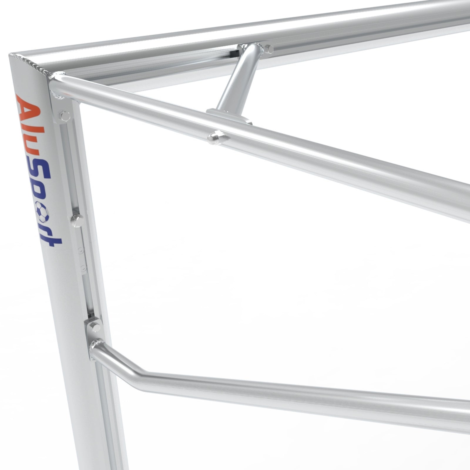 Demontabel professioneel aluminium senior voetbaldoel - Alusport TPW580 - 500 x 200 x 170 cm - incl. net