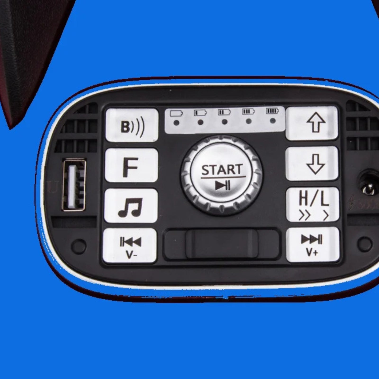 Elektrische quad voor kinderen - Rollzone S615-blue - 24 Volt - Zwart/blauw