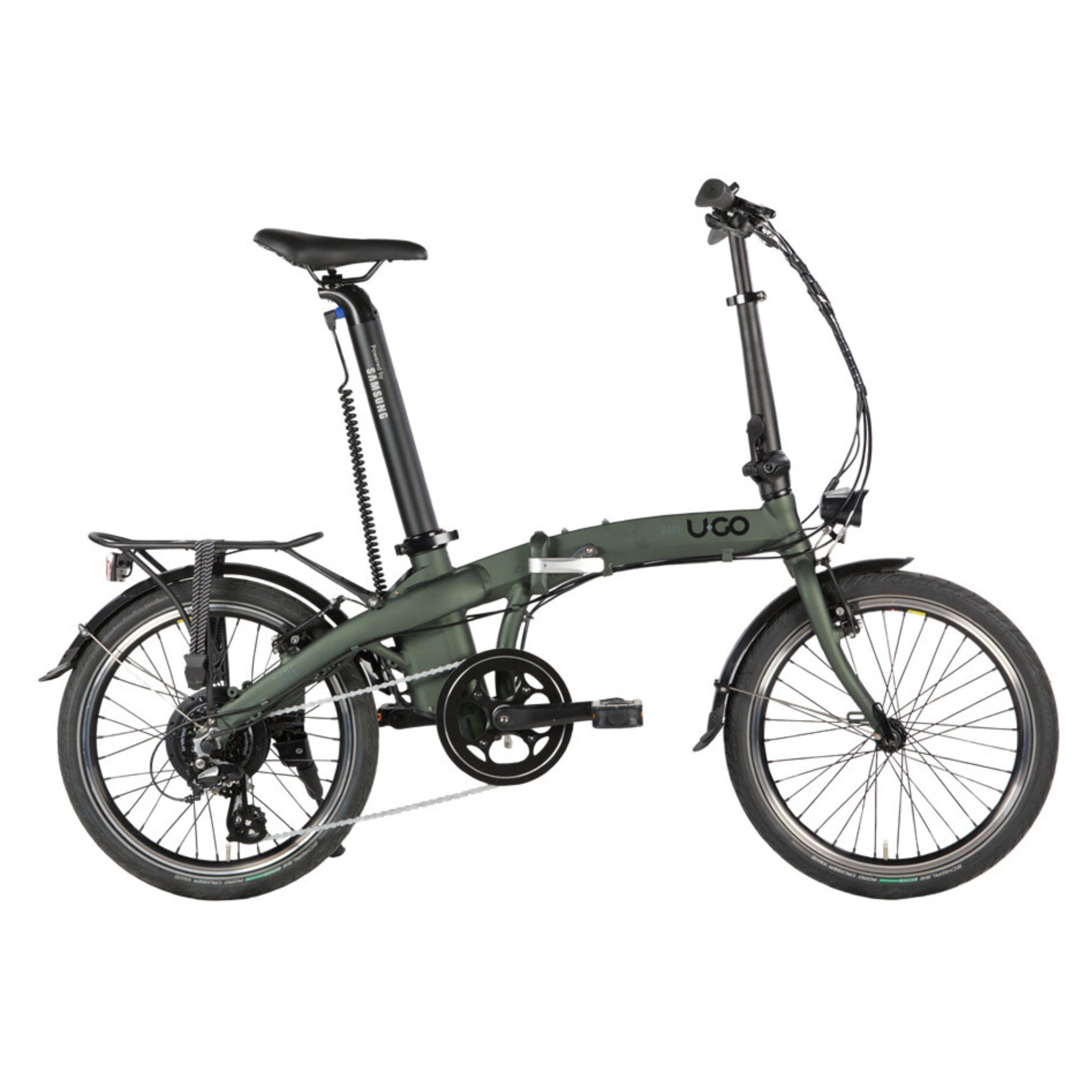 Elektrische vouwfiets - U GO Dare Ed7 20" - Forest Green - 7 versnellingen derailleur - V brakes