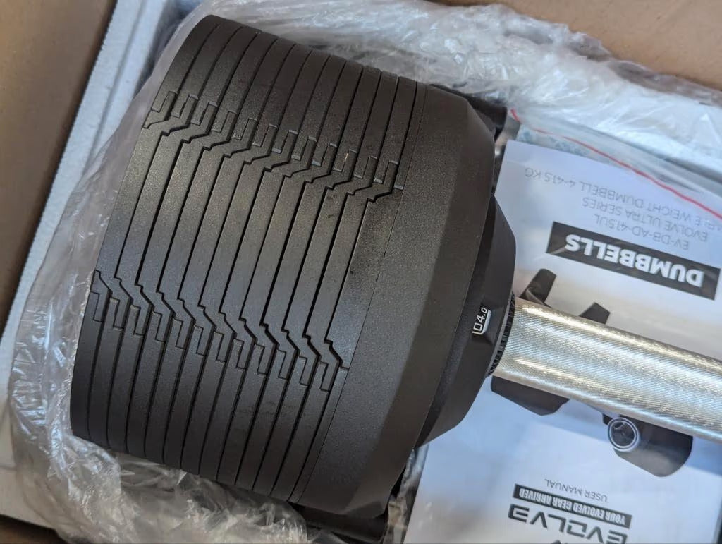 Verstelbare dumbbell 4 tot 23.5 KG (per stuk) - Evolve Fitness Ultra Series AD-235