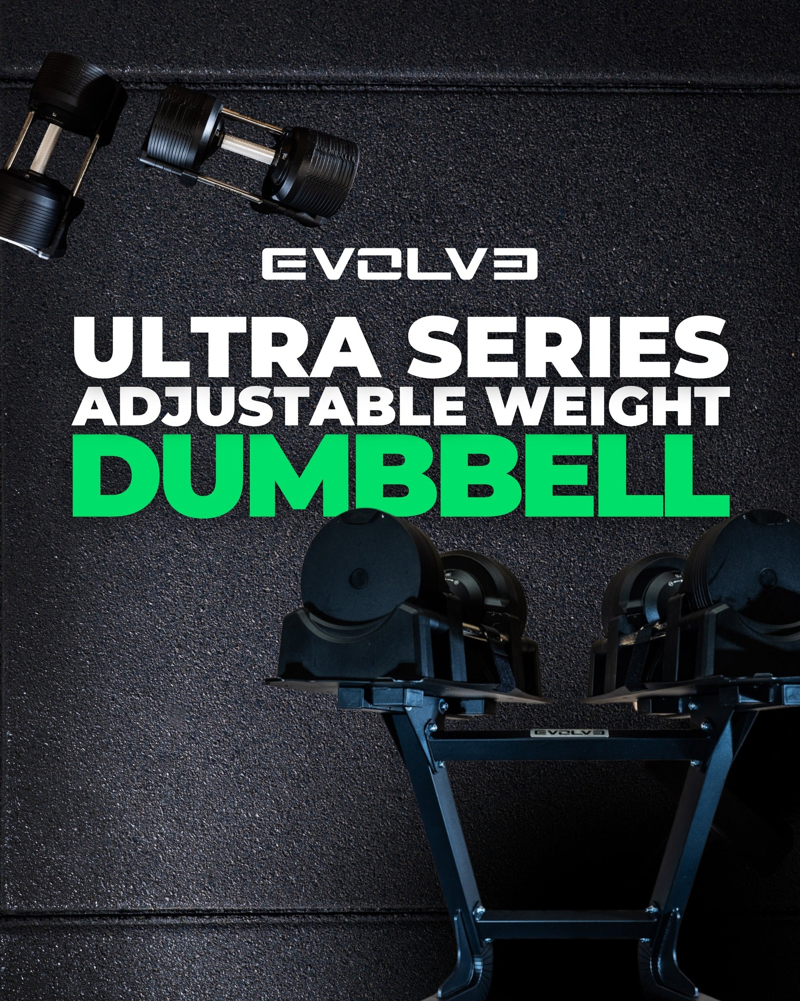 Verstelbare dumbbell 4 tot 23.5 KG (per stuk) - Evolve Fitness Ultra Series AD-235