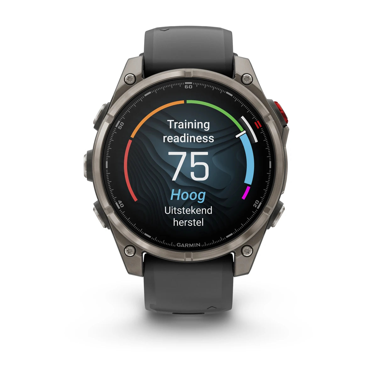 Garmin Fenix 8 Pro Sapphire - 47 mm / AMOLED - Titanium met graphite/zwarte siliconen band - Premium multisport horloge