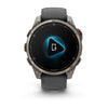 Garmin Fenix 8 Pro Sapphire - 47 mm / AMOLED - Titanium met graphite/zwarte siliconen band - Premium multisport horloge
