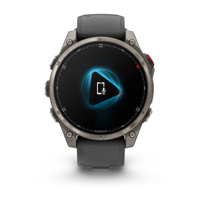Garmin Fenix 8 Pro Sapphire - 47 mm / AMOLED - Titanium met graphite/zwarte siliconen band - Premium multisport horloge