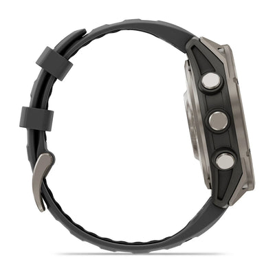 Garmin Fenix 8 Pro Sapphire - 47 mm / AMOLED - Titanium met graphite/zwarte siliconen band - Premium multisport horloge