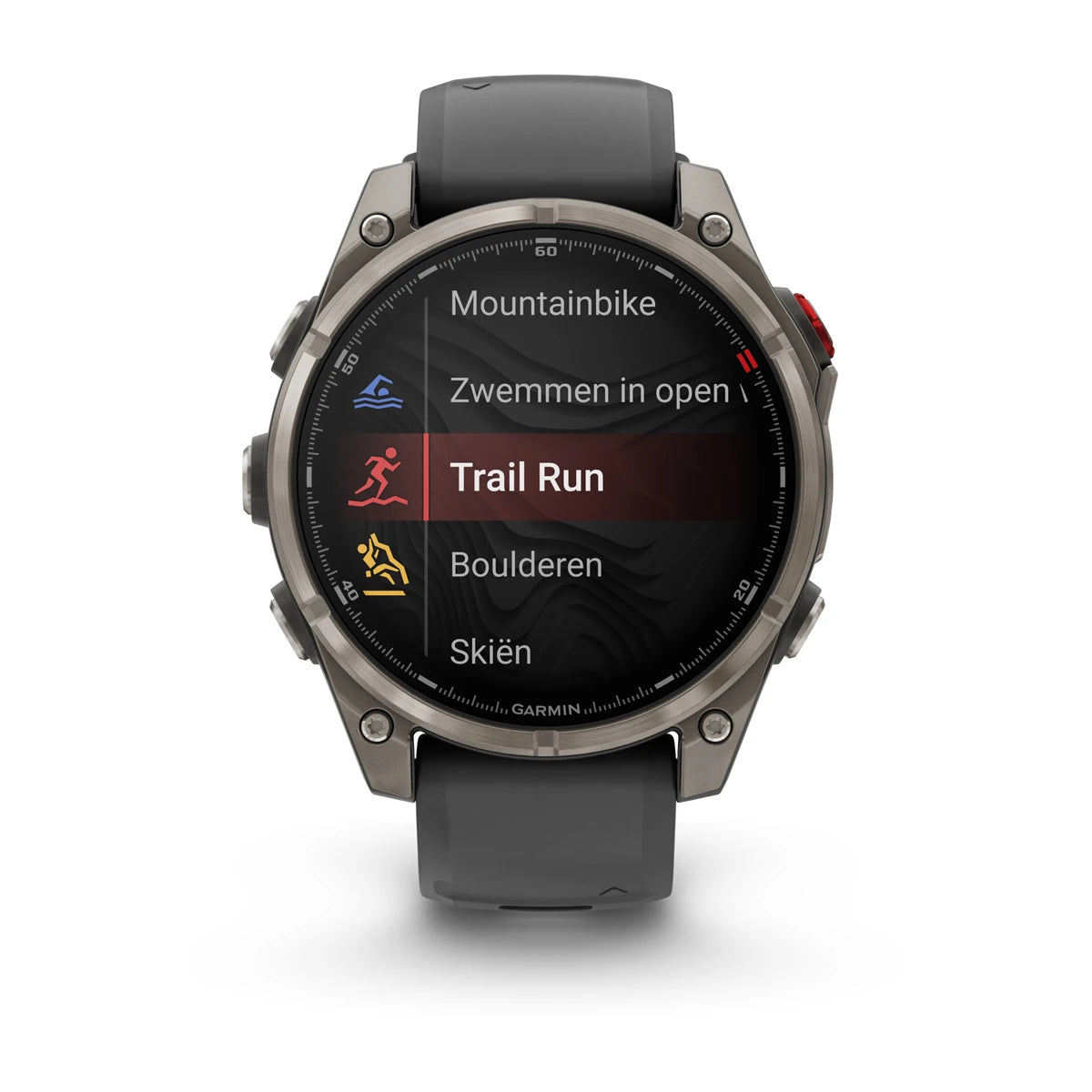 Garmin Fenix 8 Pro Sapphire - 47 mm / AMOLED - Titanium met graphite/zwarte siliconen band - Premium multisport horloge
